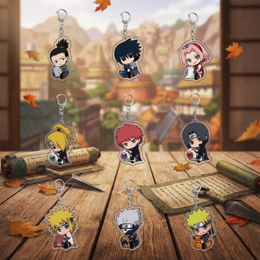 Model Kit Naruto - Naruto Shippuden Anime Acrylic Backpack Keychain