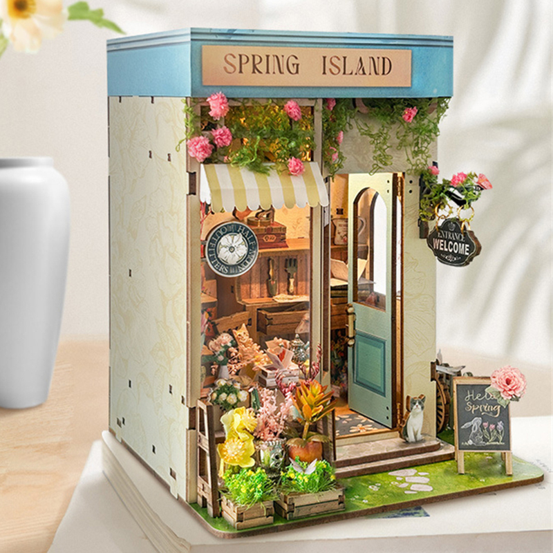 DIY Wooden Spring Island Flowe - Model Kit Glue recensione e prezzo