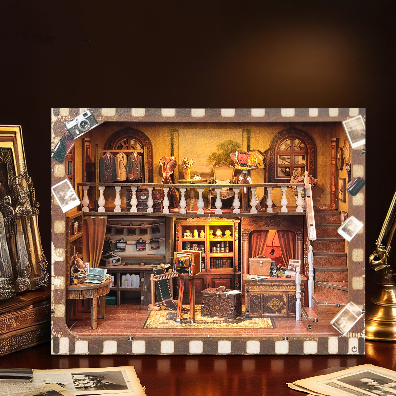 DIY Wooden Book Nook Shelf Ins - Model Kit Glue recensione e prezzo
