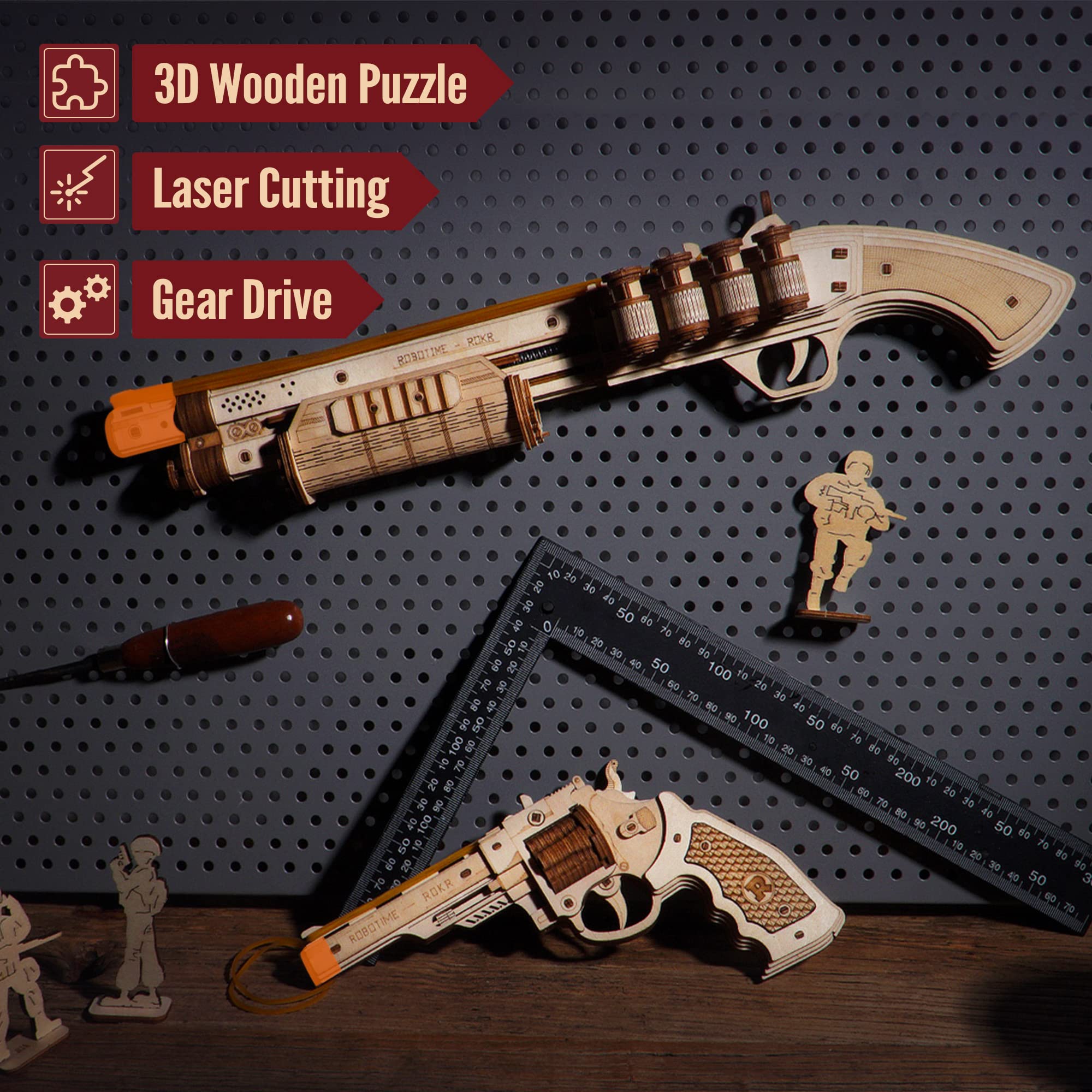 Robotime Rokr DIY Revolver,Sca - Model Kit Revolver recensione e prezzo