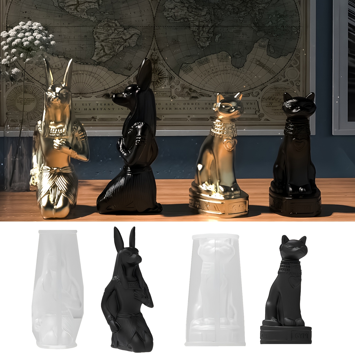 1/2pcsSilicone Mold for Egypti - Model Kit Anubis recensione e prezzo