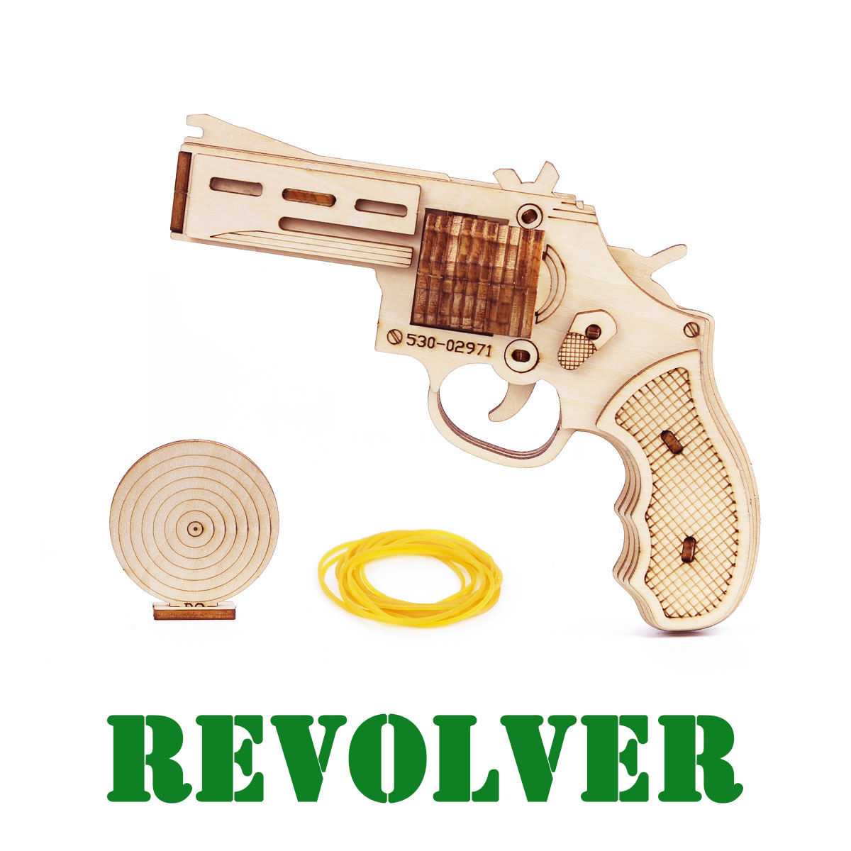 Wooden Pistol Model Kit DIY Bu - Model Kit Revolver recensione e prezzo