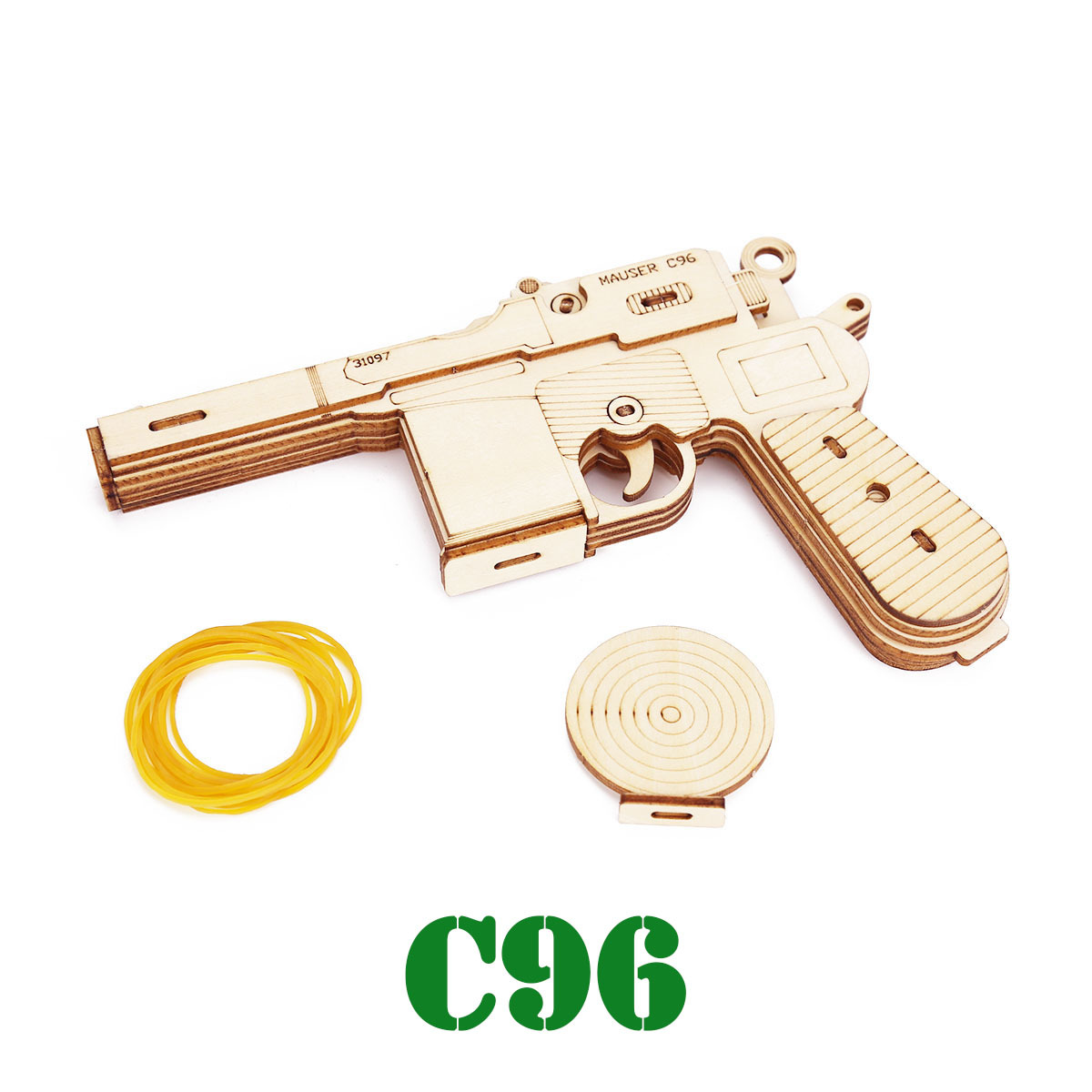 Wooden Pistol Model Kit DIY Bu - Model Kit Revolver recensione e prezzo
