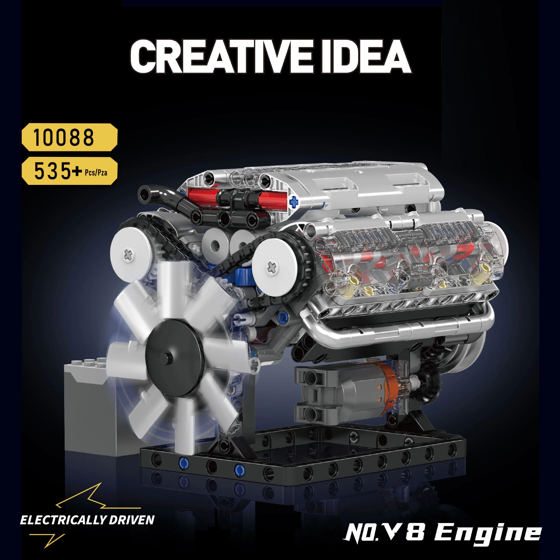 MOULD KING 10088 V8 Engine Bui - Model Kit V8 recensione e prezzo
