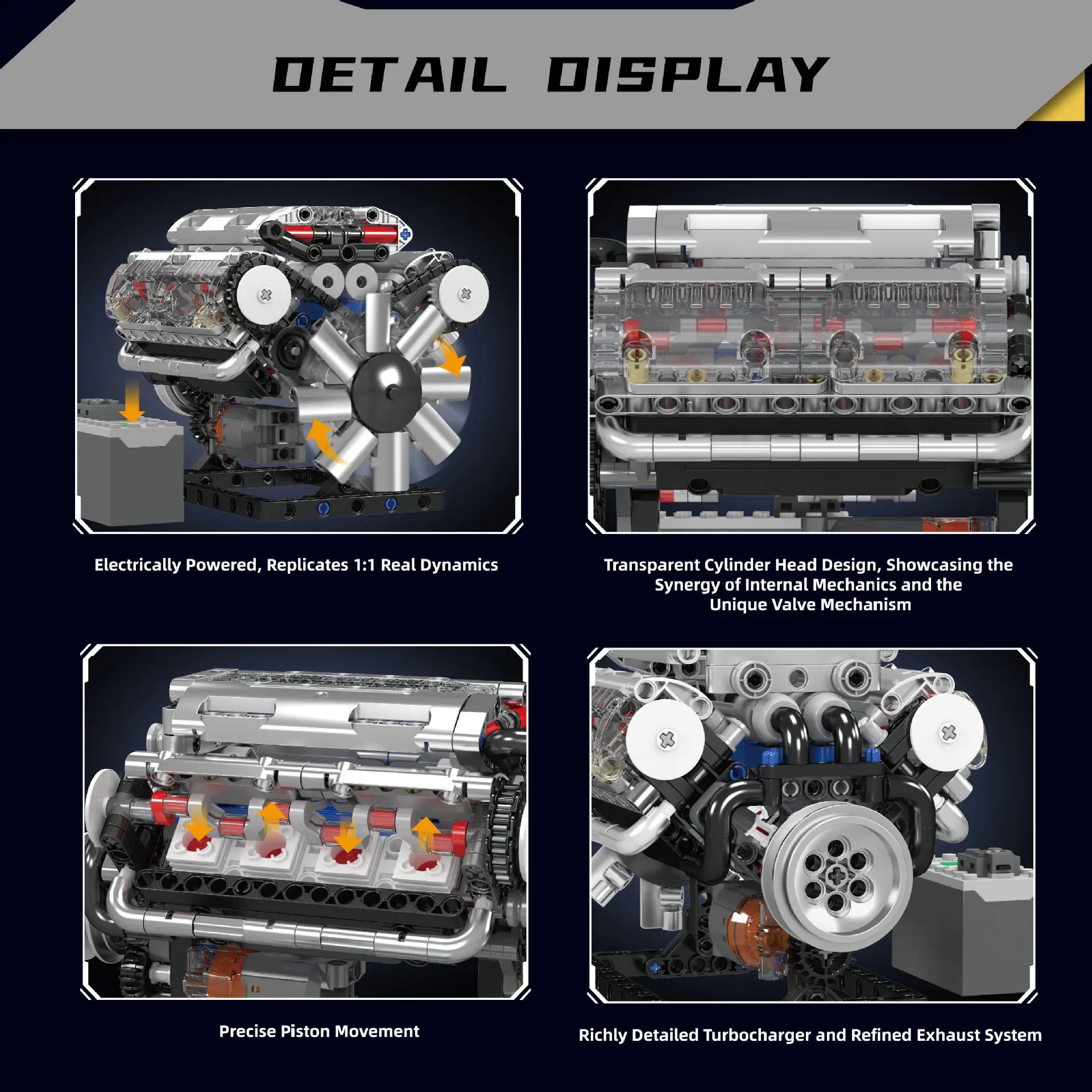 MOULD KING 10088 V8 Engine Bui - Model Kit V8 recensione e prezzo