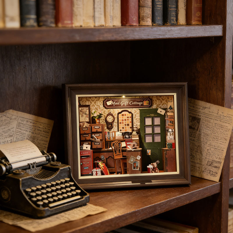 Retro Post Office Book Nook DI - Model Kit History recensione e prezzo