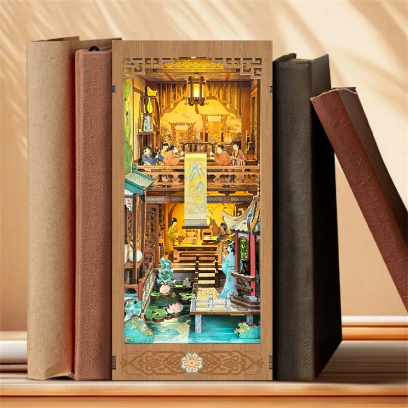 OUZEY Wooden Book Nook Shelf I - Model Kit Glue recensione e prezzo